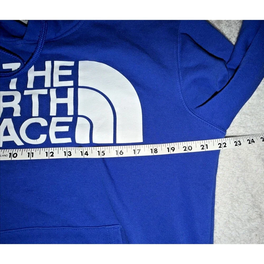 The North Face Mens Hoodie Size S Kangaroo Pockets Drawstrings Pullover Blue